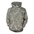 thumbnail image 4 of Womens Camo Hoodies Oversized Maple Leaf Fleece Pullover Sweatshirts Long Sleeve Unisex Mens Shirts Tops, 3XL Camouflage, 4 of 7