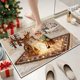 thumbnail image 5 of Seyotauo Christmas Decor 3D Stereoscopic Embroidery Carpet - 24 x16 inch Polyester Xmas Decor Indoor Outdoor, Absorbent Nonslip Dirt Proof Washable Foot Mat for Entryway Kitchen Bathroom Porch Patio, 5 of 6