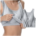thumbnail image 1 of Womens Solid Tank Tops With Built In Padded Bra Basic Breathable Tank Tops, 1 of 4