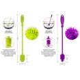 thumbnail image 2 of A-BRUSH 2 pcs set Silicone Bottle Brushes BPA Free - Bottle Washer FDA Approved - Long Handle Antibacterial Baby Bottle & Nipple Brush Ideal for Glass & Plastic Water Bottles (Green / Purple Set of 2), 2 of 7