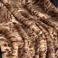 thumbnail image 2 of Plutus Brown Luxe Lash Faux Fur Luxury Throw Blanket, 2 of 3