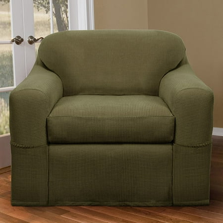 Maytex Reeves Stretch 2 Piece Chair Furniture Cover Slipcover