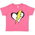 thumbnail image 3 of Inktastic Lightning Bolt Heart Boys or Girls Toddler T-Shirt, 3 of 5