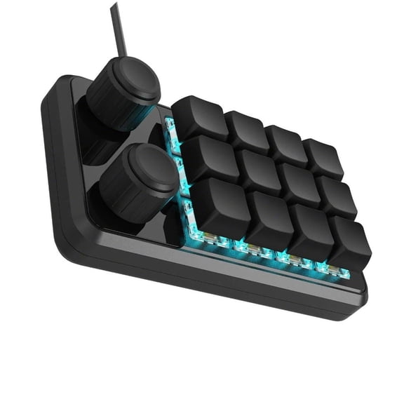 YIGSECU 12 Macros Pad for Gamers and Professional, RGBs Illuminateds, Programmable, with Type C Cable