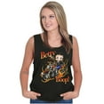 thumbnail image 3 of Biker Betty Boop Flaming Motorcycle Tank Top Tee Shirt Women Brisco Brands S, 3 of 5