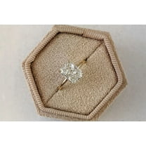 Aishvi Jewels 2Ct Radiant Cut Real Moissanite Women's Engagement Ring 14K Yellow Gold Plated Anniversary Ring,Promise Ring, Gift For Her