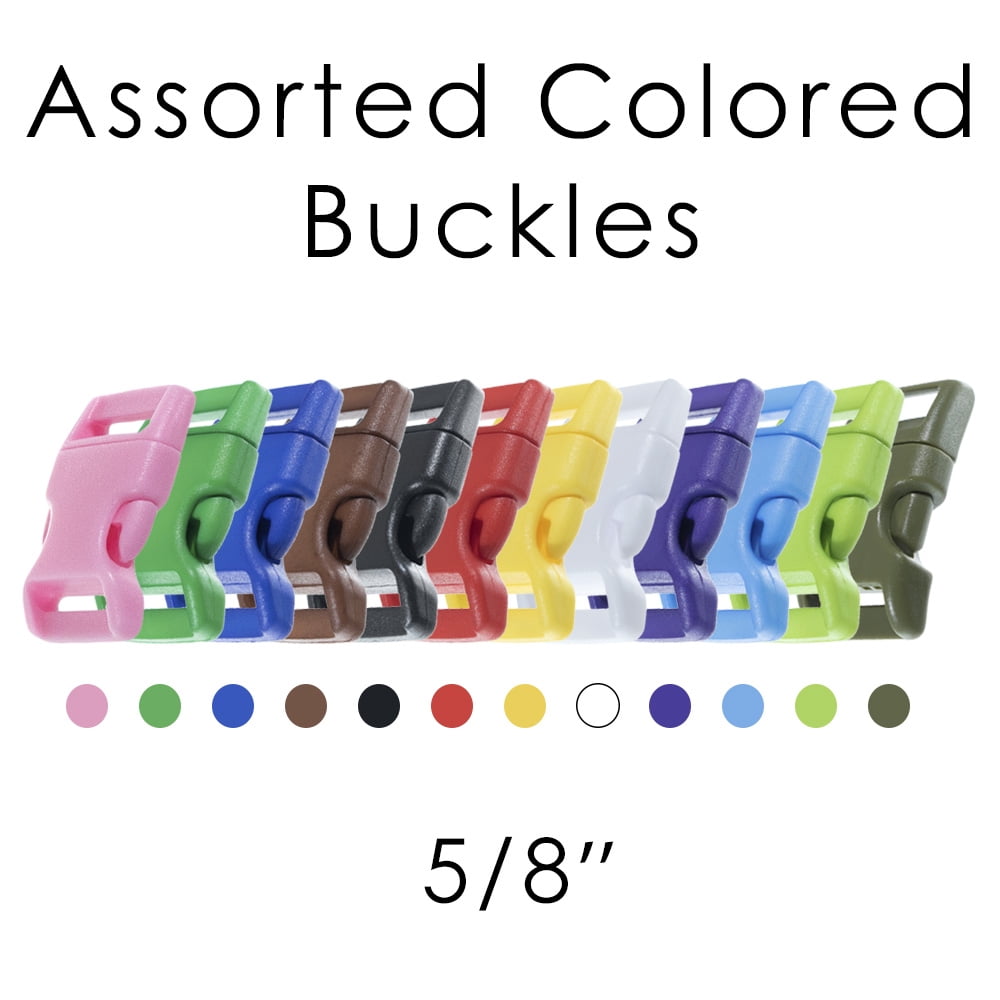 Paracord Planet 5/8 Inch Side Release Buckles - Packs of 100 - Vibrant Colors Available - Ideal for Paracord Bracelet, Lanyard