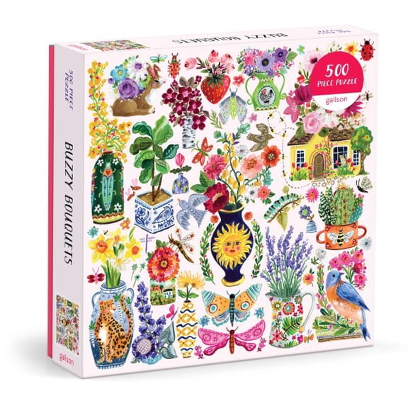 Pre-Owned Buzzy Bouquets 500 Piece Puzzle