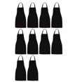 thumbnail image 1 of Paquete de 10 Delantales con Pechera - Delantal Negro Unisex una Granel 2 Bolsillos Espaciosos, Lavable MáQuina para la ElaboracióN Dibujos Barbacoa en Cocina, 1 of 5