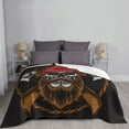 thumbnail image 5 of XMXT Flannel Throw Blanket for Couch, Warm Axe Skull Lumberjack Bed Sofa Decor Blankets for Home Bedroom, 60 x 50 inches, 5 of 9