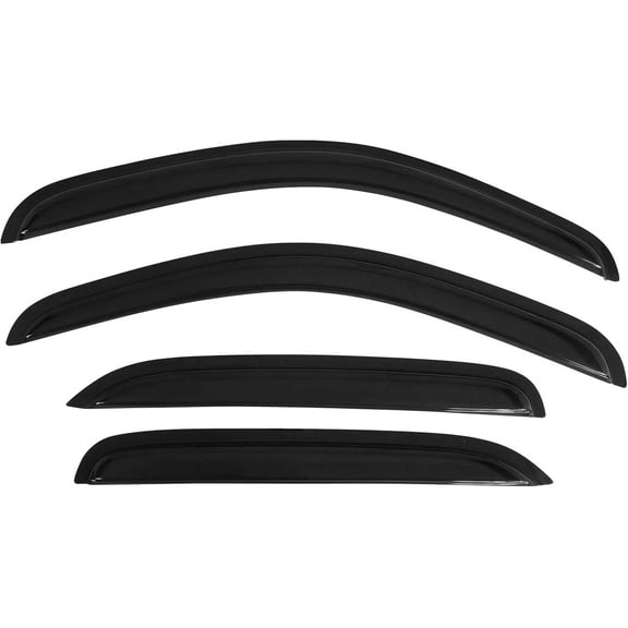 Window Visor Compatible with 2007-2014 Chevy Tahoe GMC Yukon, Slim Style Acrylic Smoke Tinted 4PCS Sun Rain Shade Guard Wind Vent Air Deflector by IKON MOTORSPORTS, 2008 2009 2010 2011 2012 2013