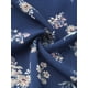 thumbnail image 5 of Blusa floral con cuello atado y volantes en capas de manga de codo para mujer INSPIRE CHIC en azul marino, 5 of 8