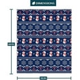 thumbnail image 5 of Christmas Snowman Throw Blanket | Blue Holiday Christmas Fleece Blanket | Soft, Plush, Warm Winter Cabin Throw, 50x60 (Blue Christmas), 5 of 6