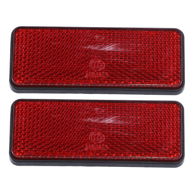 2uds 87.5mm Rojo Universal Rectangular Reflector Advertencia Reflector