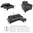 thumbnail image 6 of Stockton 102W Chaise Sectional Couch with Armchair and Ottoman in Gray Fabric, 6 of 7