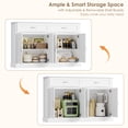 thumbnail image 4 of Homfa White Buffet Cabinet with 2 Large Drawers & 4 Doors, 55" W Sideboard Buffet Storage Cabinet with Shelves, Modern Credenza for Kitchen Dining Room Living Room, 4 of 7
