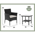thumbnail image 2 of PayLessHere 3 Piece Furniture Patio Chairs Wicker Outdoor Rattan,Black, 2 of 7