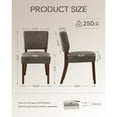 thumbnail image 3 of EOP Upholstered Dining Chairs Set of 6, Farmhouse Fabric Dining Room Chairs with Backrest , Modern Dining Side Chairs with Wooden Legs, Armless Kitchen Chairs, Brown, 3 of 8