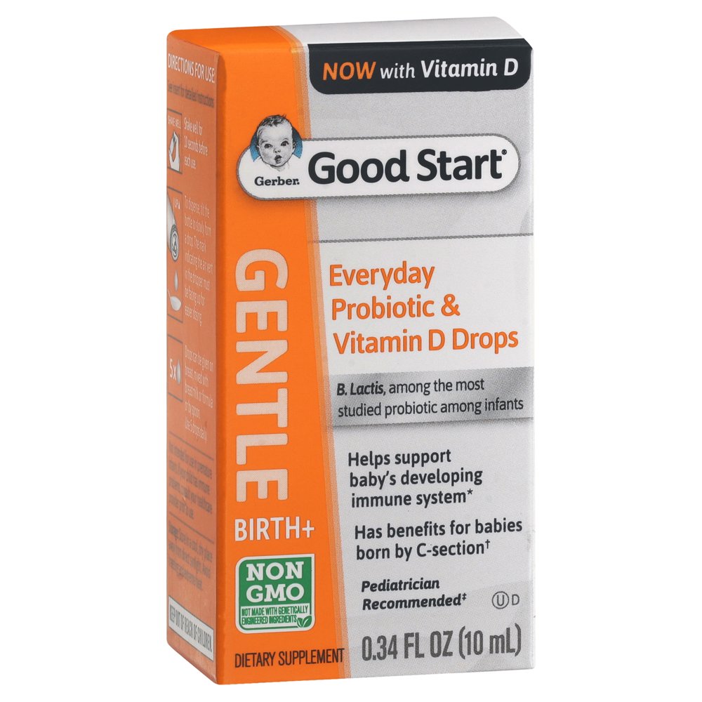 Gerber Gentle Everyday Probiotic & Vitamin D Drops, 0.34 fl oz