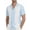 01-Sky Blue White, variant on Men's Vintage Bowling Shirt Short Sleeve Button Up Summer Vacation Beach Shirt