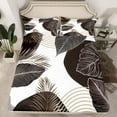 thumbnail image 2 of Homewish Botanical Plants Leaves 4pcs Bed Sheets For Children Teens Adults,Minimalist Mid Century King Sheets,Abstract Stripes Lines Super Cozy Sheet Set,Ultra Soft Home Decor, 2 of 7