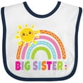 thumbnail image 3 of Inktastic Family Big Sister with Rainbow Girls Baby Bib, 3 of 4