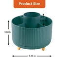 thumbnail image 3 of SUSWIM 5-Compartment Desktop Organizer & Holder with Rotating  Organizers, Dark Green, 3 of 7