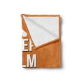 thumbnail image 2 of Keep Calm Soft Flannel Fleece Blanket, Love California Words with Map on Orange Backdrop Tourism Theme American State, Cozy Plush for Indoor and Outdoor Use, 50" x 70", Orange White, by Ambesonne, 2 of 5