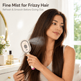 thumbnail image 3 of Rechargeable Mist Hair Brush for Women, 2-in-1 Spray Air Cushion Massage Comb, Detangling Anti-Frizz Hair Brush for Wet Dry Hair, Portable Scalp Massage Styling Brush Pink, 3 of 7