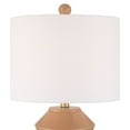 thumbnail image 4 of 360 Lighting Tatum 22 1/4" High Small Geometric Mid Century Modern Accent 3-Way Table Lamp Red Clay Glaze Finish Ceramic Living Room, 4 of 12