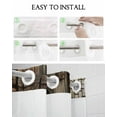 thumbnail image 5 of No Hook Shower Curtain with Snap-in Liner, Medieval Waterproof Fabric Bathroom Curtains, Old Farmhouse Vintage Wood Cabin Country Bath Curtains & Mesh Top Window 60"x72", 5 of 6