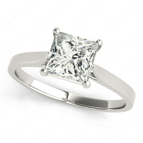 Princess Cut Solitaire Engagement Ring 925 Silver