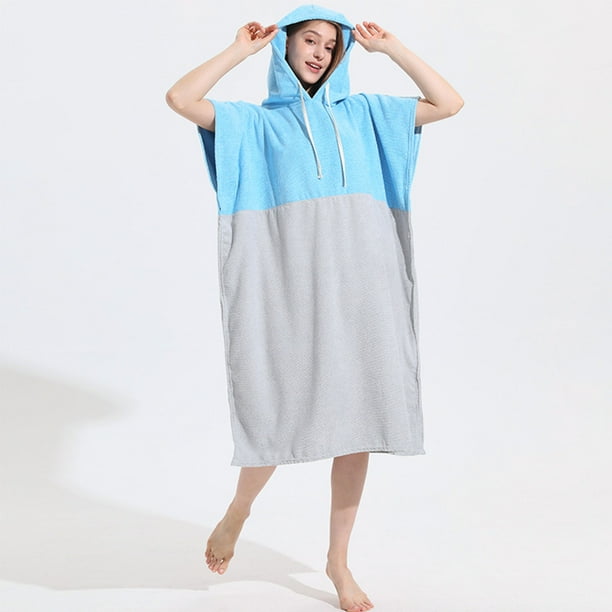 Toalla unisex de surf para playa, baño, natación, bata de baño con capucha, chal para mujer
