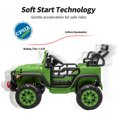 thumbnail image 5 of Hikiddo 2-Seater Ride on Car Truck, 24V 4WD Ride on Toy Electric Car for Kids Boys w/Remote, Bluetooth - Green, 5 of 10