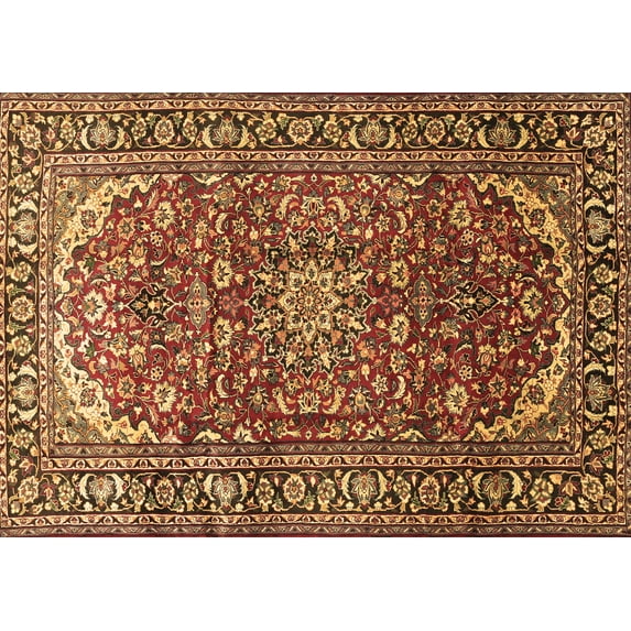 Ahgly Company Indoor Rectangle Persian Brown Traditional Area Rugs, 8' x 12'