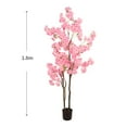 thumbnail image 5 of Artificial Cherry Blossom Tree, 4.9ft/5.9ft Tall Decorative Faux Cherry Blossom Silk Tree in Pot, Home Indoor Corner Decor for Wedding Party Decor (Without base), 5 of 7