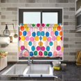 thumbnail image 4 of Yayeee Kitchen Curtains Tier Pair Light Filtering 27"x36" Rod Pocket Short Cafe Window Panel, Watercolor Circles, 4 of 7