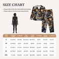 thumbnail image 4 of Balery Fiery Skull Trio Pattern Pajama Sets for Women Long Sleeve 2 Piece Sleepwear Loungewear Sets Soft PJ's with Pockets Long Sleeve Comfy Pj Sets-Medium, 4 of 7
