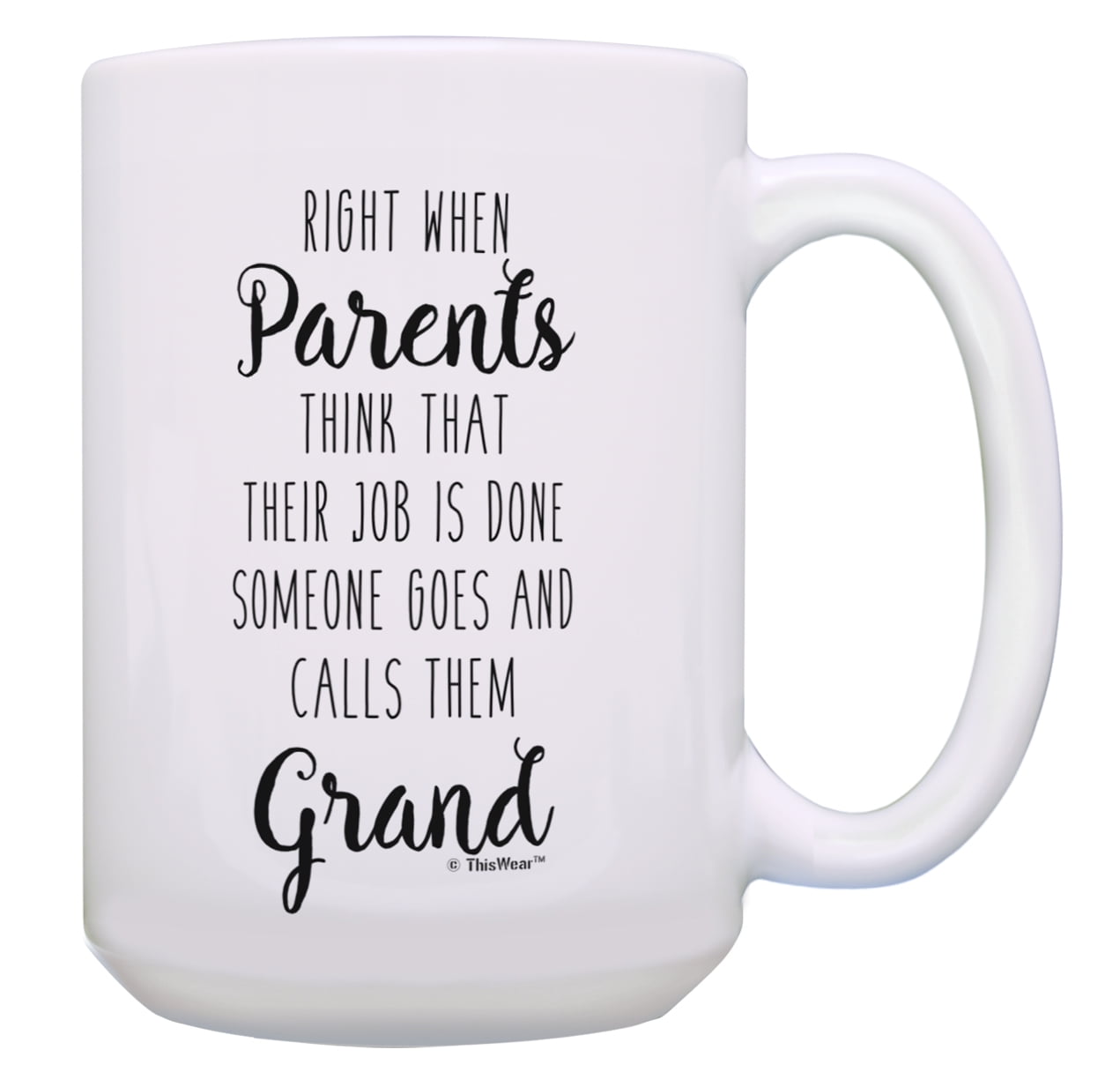 For They Shall be Called Grandparents Coffee Mug Microwave and Dishwasher Safe Ceramic Sublimation Cup