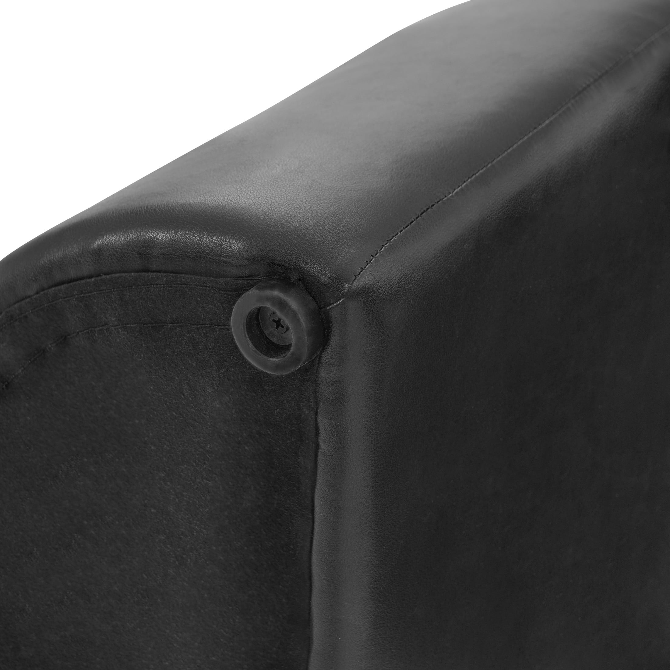 Christopher Knight Home 48" Modern PU Leather Upholstered Ottoman Bench with Legs, Green+Black