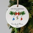 thumbnail image 6 of Wadada Christmas Ornaments 2024,Our First Christmas As A Family of 3 Ornament Unique Family Ceramic Baby 1st Xmas Ornaments New Parents Gifts for Couples Mom Dad Newborn Girls Boys Xmas Tree Decor, 6 of 7