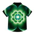 thumbnail image 4 of Blusa y camisa de manga corta con cuello vuelto, moderna e informal, con estampado del Día de San Patricio, con bolsillo, para uniforme escolar, para niños y niñas de 2 a 15 años., 4 of 7