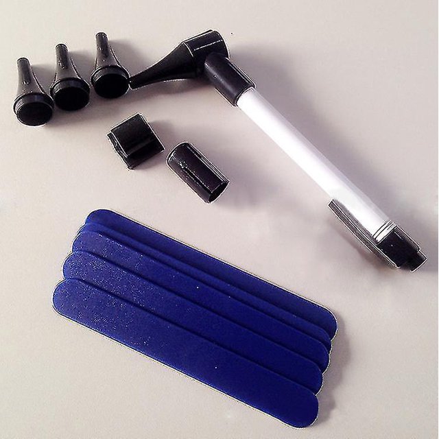 Otoscopio portátil para estudiantes de enfermería médica, juego de herramientas de microscopio portátil para el cuidado de los oídos con 4 puntas de otoscopio (1 juego, negro) ZefeiWu 8390606873835