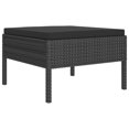 thumbnail image 3 of vidaXL 6 Piece Patio Lounge Set with Cushions Poly Rattan Black, 3 of 9