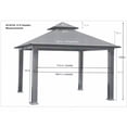 thumbnail image 3 of ACACIA 14' x 14' Aluminum Frame with SunDura Soft Top Gazebo in Admiral Navy, 3 of 11