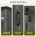 thumbnail image 4 of SUNVIVI Over The Toilet Storage Cabinet, Farmhouse Storage Cabinet Over Toilet with Sliding Barn Door, Home Space-Saving Toilet Rack, Behind Toilet Bathroom Organizer for Bathroom, Dark Grey, 4 of 7