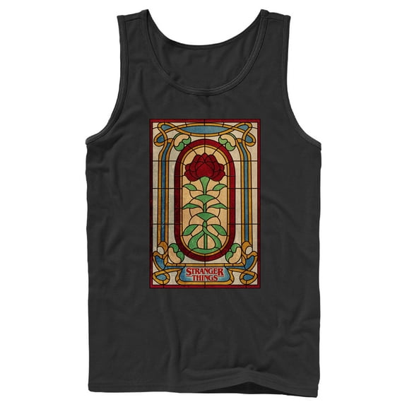 Netflix Men's Stranger Things The Rose of Life Tank Top Black 2X Large