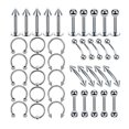 thumbnail image 1 of Paquete de 40 piercings para nariz labio lengua ceja trago ombligo 6 mm jinwen, 1 of 8