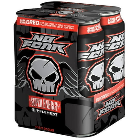 No Fear Energy Drink, 16 oz 4pk