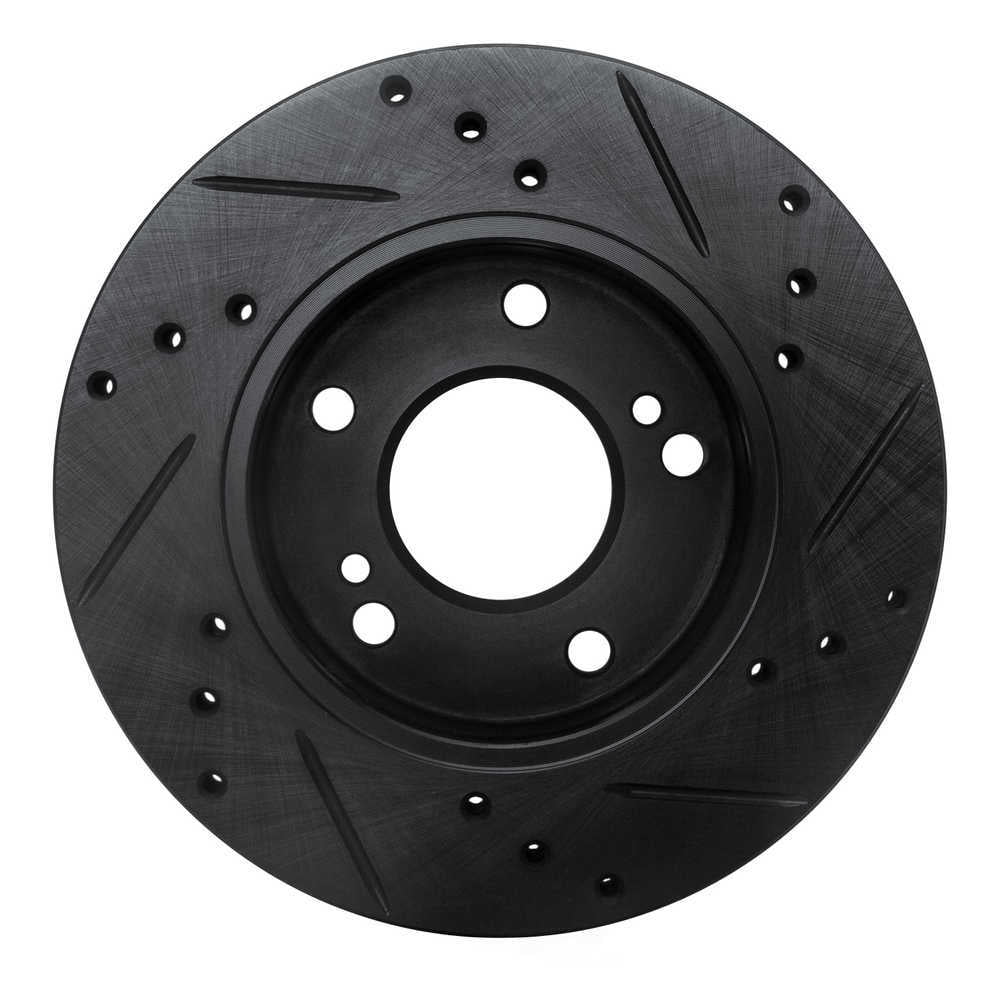 Dynamic Friction Company 633-67047L DFC Brake Rotor - Drilled And Slotted - Black